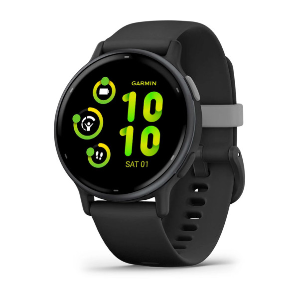 vívoactive<sup>®</sup> 5 Slate Aluminium Bezel з чорним корпусом та ремінцем