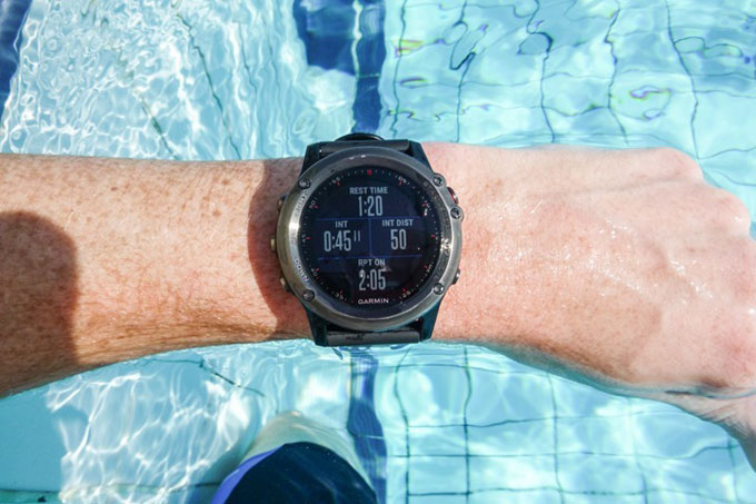 Часы для триатлона Garmin fenix 3. Плавание в бассейне