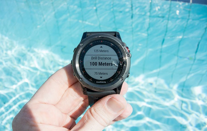 Часы для триатлона Garmin fenix 3. Плавание в бассейне