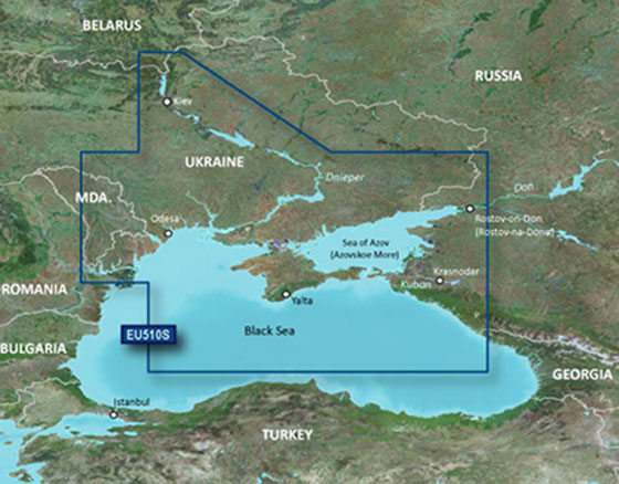 Карта реки Днепр и Азовского моря HXEU510S