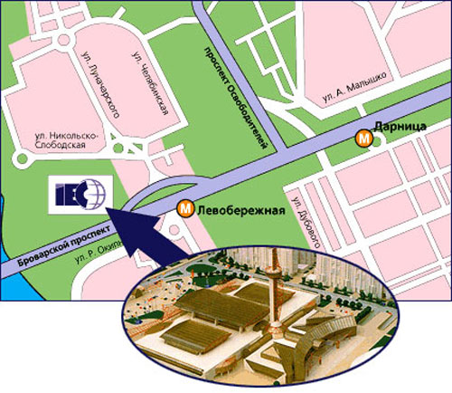 Карта проезда к Международному выставочному центру