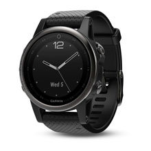 Премиум мультиспортивные часы fenix 5S Black Sapphire с черным ремешком
