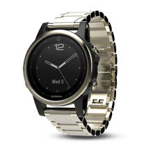 Премиум часы для мультиспорта fenix 5S Sapphire Goldtone с металлическим браслетом