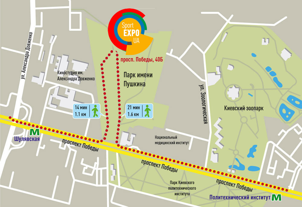 Карта расположения выставочного центра "АККО интернешнл"