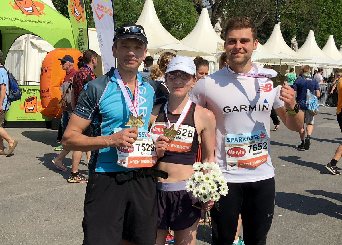 Команда Garmin Team на віденському марафоні