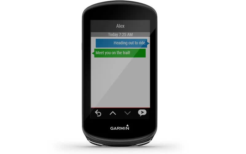 Garmin Edge 1030 Plus дозволяє обмінюватись повідомленнями з членами вашої команди