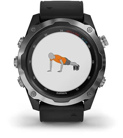 Цей годинник оснащений легкими для наслідування анімованими кардіо, силовими вправами, програмами для йоги та пілатесу, які можна подивитися на екрані годинника