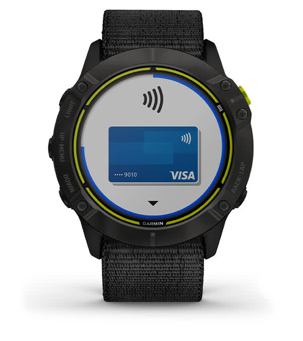 Оплачуйте покупки за допомогою системи безконтактних платежів Garmin Pay у годиннику Enduro