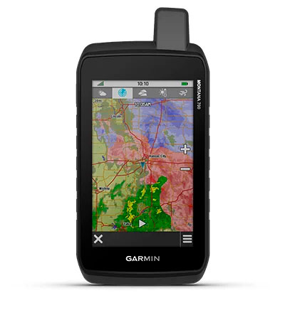 Синхронізуйте свій навігатор Montana 700 з сумісним смартфоном, щоб користуватись метеорологічним сервісом Active Weather та отримувати оновлені прогнози погоди в реальному часі