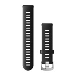 Garmin Швидкознімний ремінець 20 мм чорний зі сріблястою застібкою