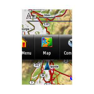 Скриншот с экрана навигатора Garmin GPSMAP 78